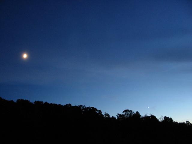 Moon and Venus over Maywoods
