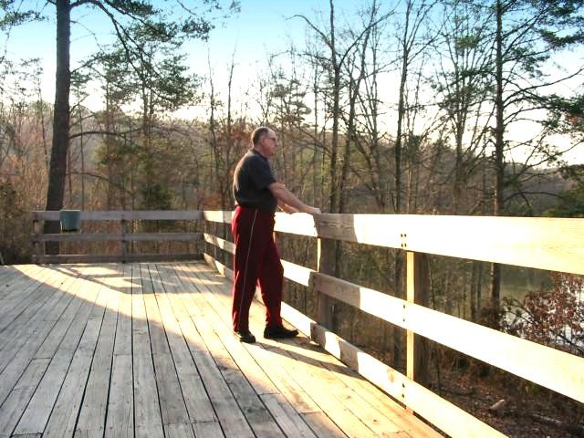 Out on the deck at early morning